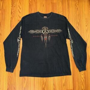 Vintage Harley Davidson Long sleeve T Shirt Dreamcatcher RGV, Texas Size Large